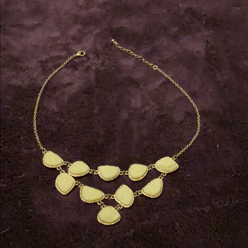 Cream Stone Statement Necklace